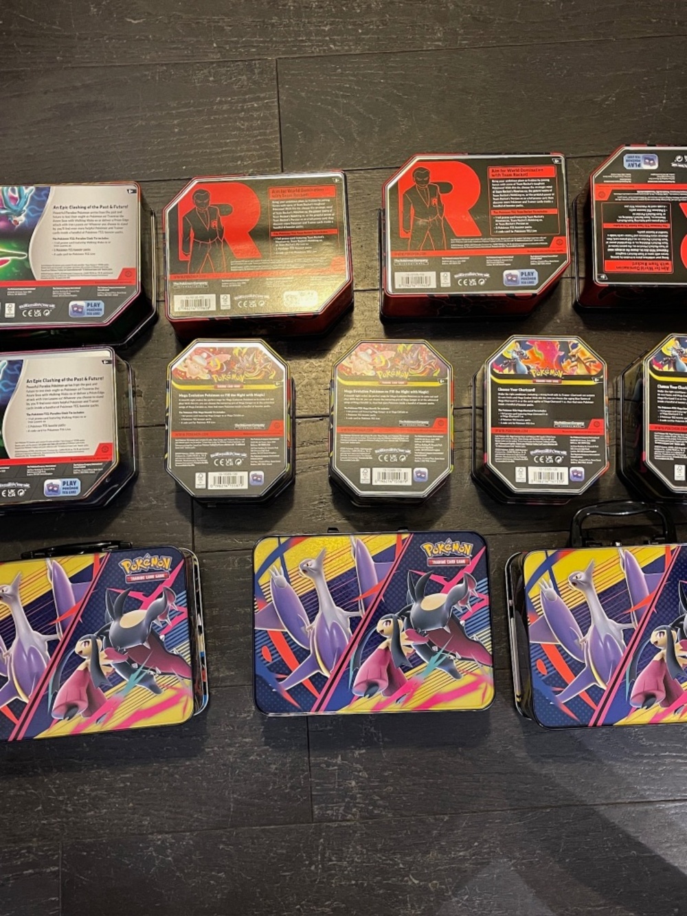 LOT OF 12 Pokemon TCG Empty Tins Collector Chest Lunch Box Mini Tin Storage - Picture 7 of 10